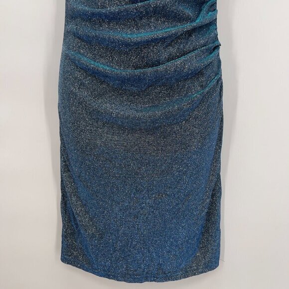 Lulus Blue Glitter Bodycon Mini Dress - Size XS - Picture 3 of 10